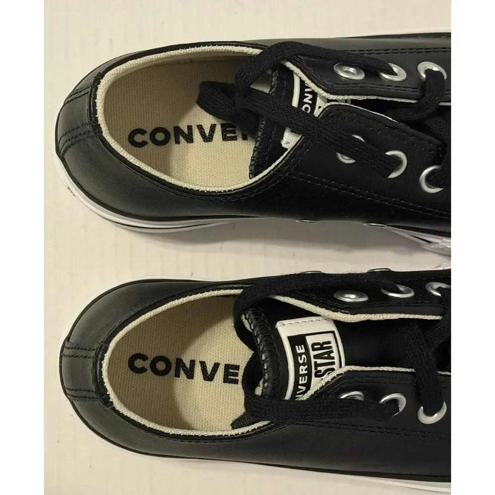 NEW in Box Converse CTAS Lift OX Leather Low Women Size 7 Black White 561681C